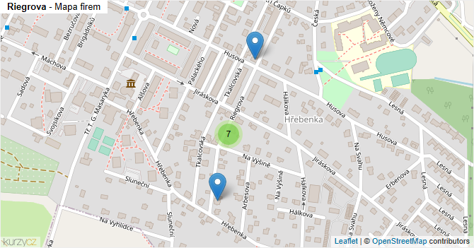 Riegrova - mapa firem