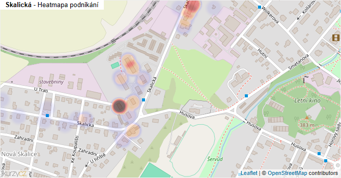 Skalická - mapa podnikání