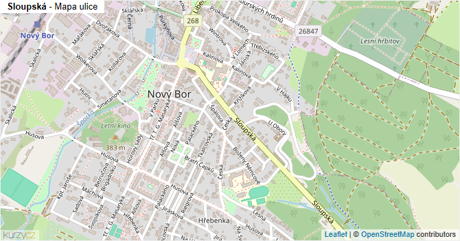 Sloupská - mapa ulice