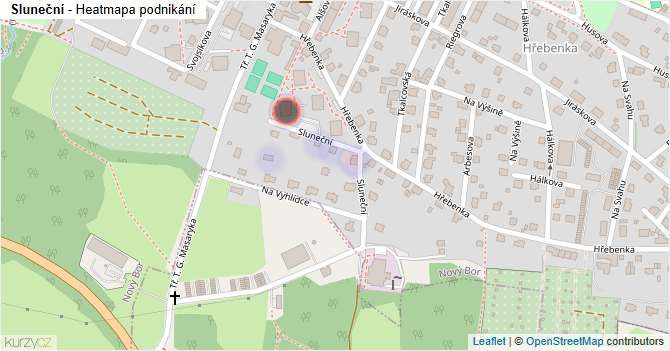 Sluneční - mapa podnikání