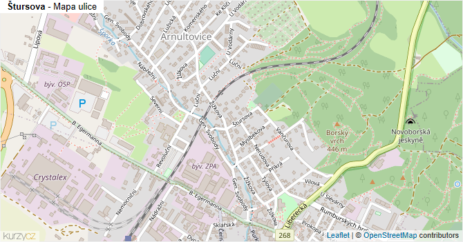 Štursova - mapa ulice