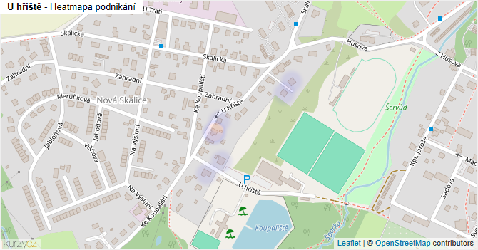 U hřiště - mapa podnikání