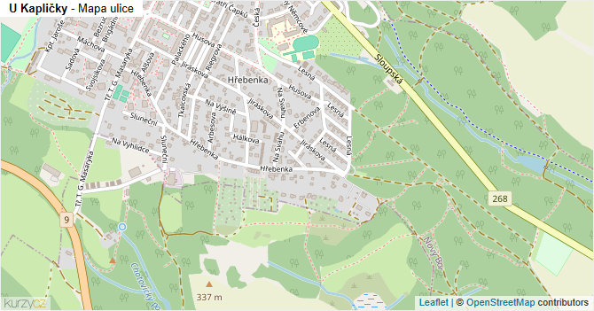 U Kapličky - mapa ulice