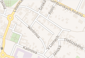 U Starého hřbitova v obci Nový Bor - mapa ulice