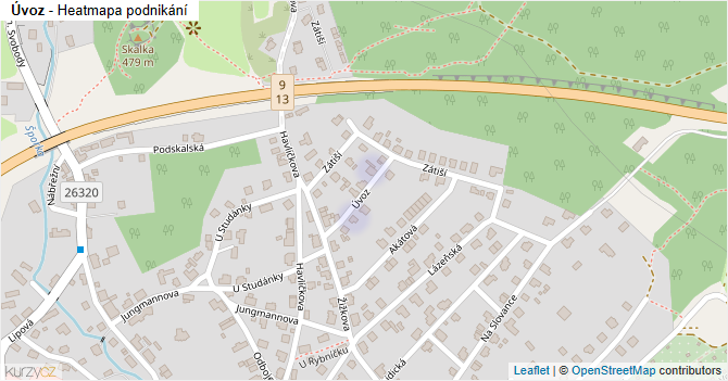 Úvoz - mapa podnikání