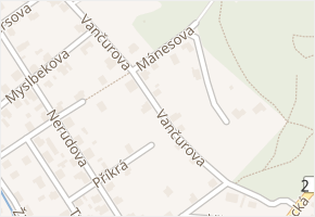 Vančurova v obci Nový Bor - mapa ulice