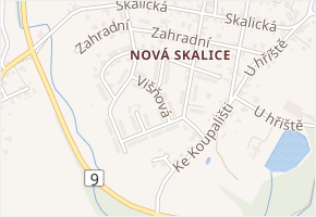 Višňová v obci Nový Bor - mapa ulice