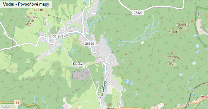 Vodní - záplavové mapy stoleté vody