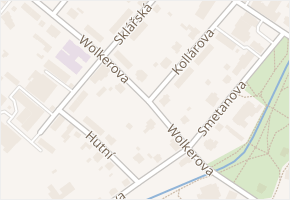 Wolkerova v obci Nový Bor - mapa ulice