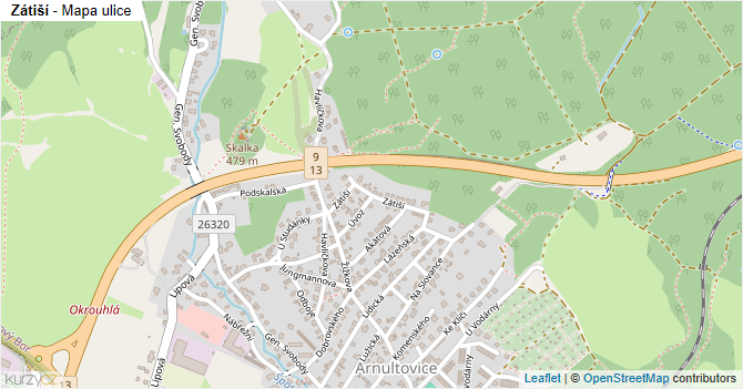 Zátiší - mapa ulice