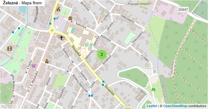 Železná - mapa firem