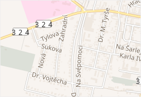 Dr. A. Dvořáka v obci Nový Bydžov - mapa ulice