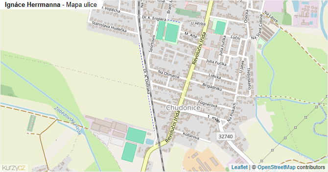 Ignáce Herrmanna - mapa ulice