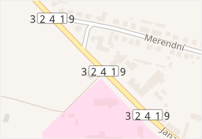 Jana Maláta v obci Nový Bydžov - mapa ulice