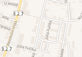 Julia Fučíka v obci Nový Bydžov - mapa ulice
