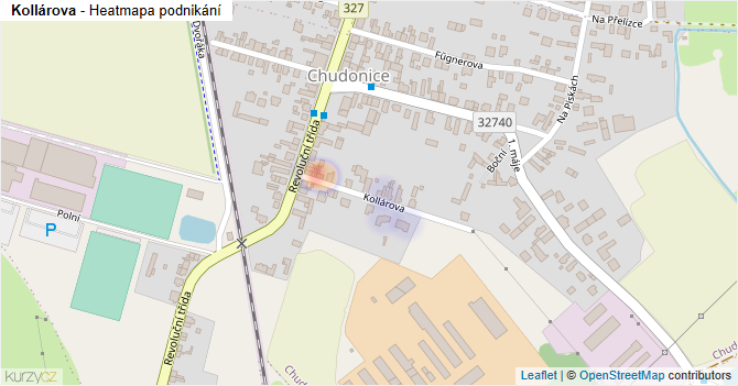 Kollárova - mapa podnikání