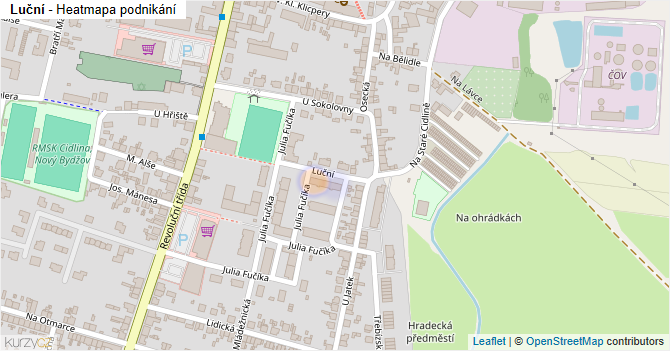 Luční - mapa podnikání