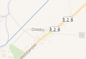 Osadní v obci Nový Bydžov - mapa ulice