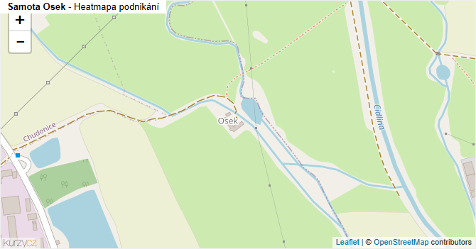 Samota Osek - mapa podnikání