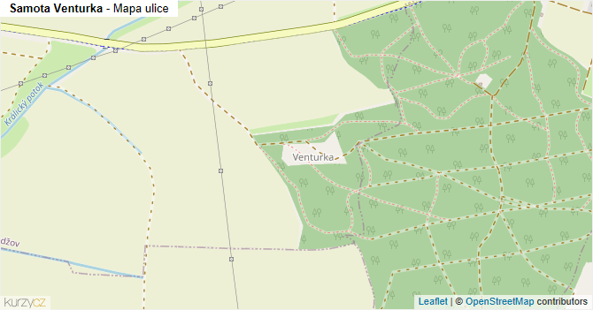 Samota Venturka - mapa ulice