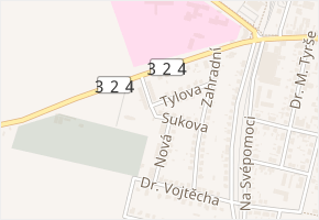 Sukova v obci Nový Bydžov - mapa ulice
