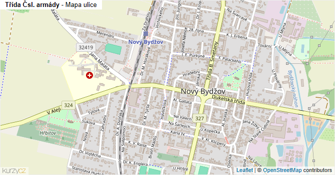 Třída Čsl. armády - mapa ulice