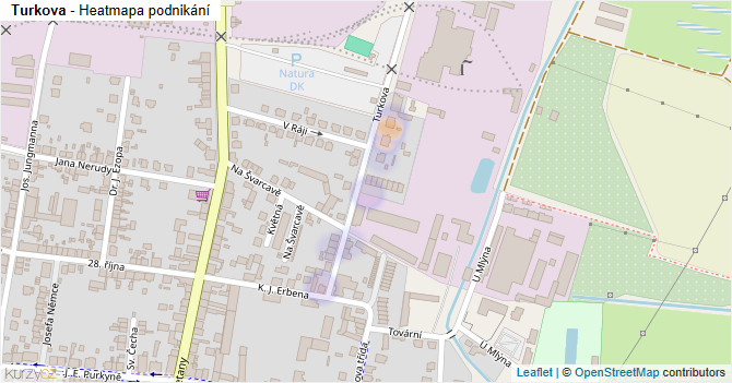 Turkova - mapa podnikání