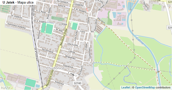 U Jatek - mapa ulice