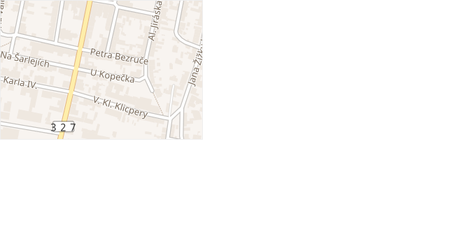 U Kopečka v obci Nový Bydžov - mapa ulice