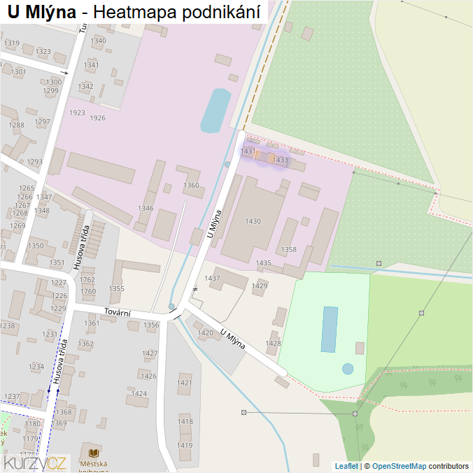 Mapa U Mlýna - Firmy v ulici.