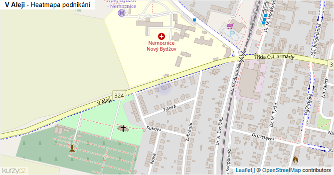 V Aleji - mapa podnikání