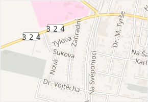 Zahradní v obci Nový Bydžov - mapa ulice
