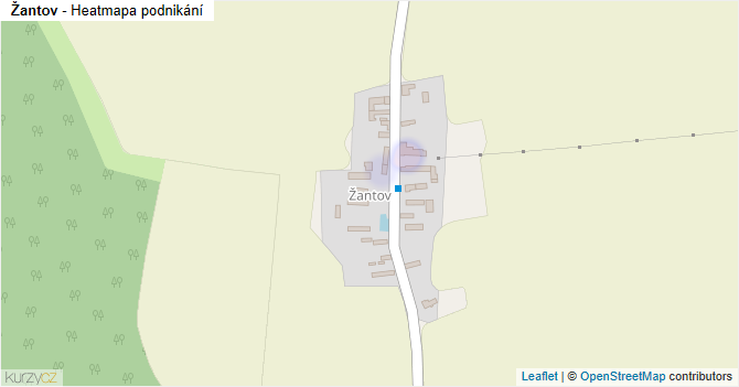 Žantov - mapa podnikání