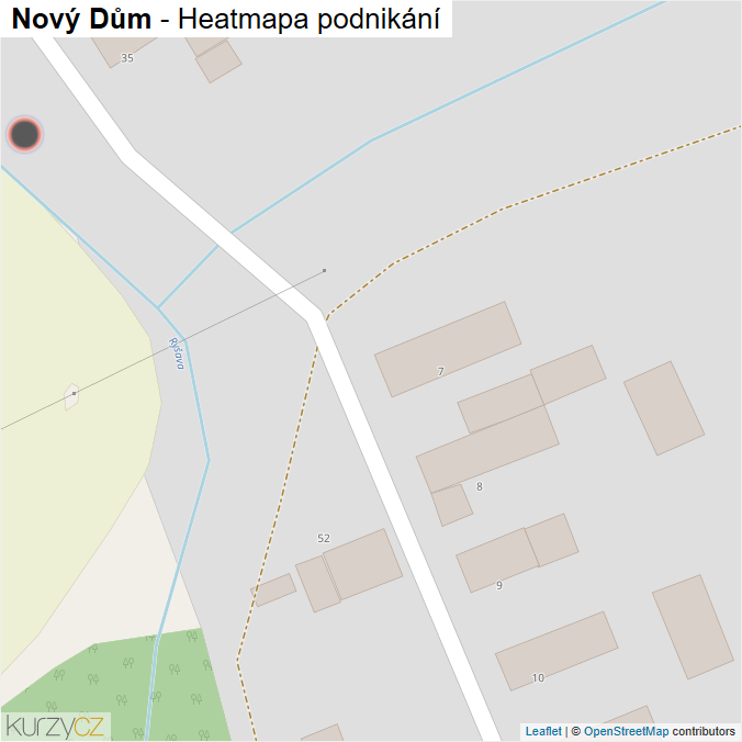 Mapa Nový Dům - Firmy v obci.