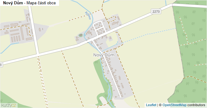 Nový Dům - mapa části obce