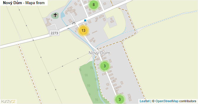 Nový Dům - mapa firem