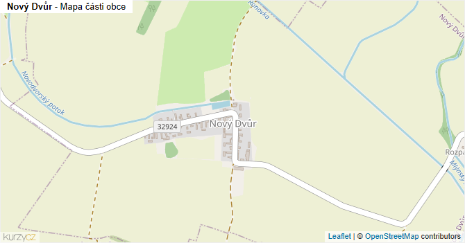 Nový Dvůr - mapa části obce