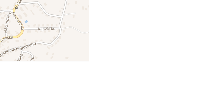 K Javůrku v obci Nový Hrádek - mapa ulice