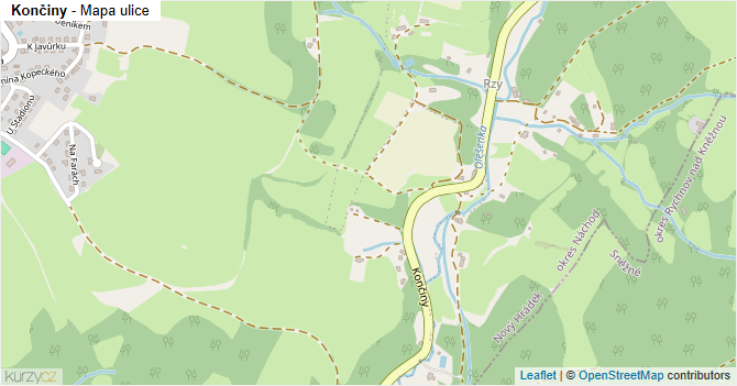 Končiny - mapa ulice