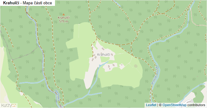 Krahulčí - mapa části obce