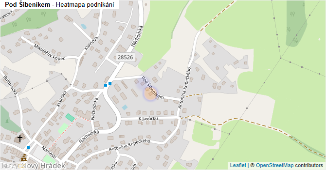 Pod Šibeníkem - mapa podnikání