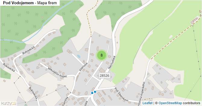 Pod Vodojemem - mapa firem