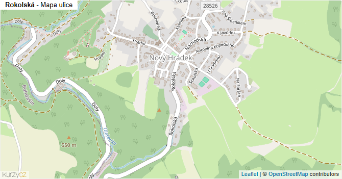 Rokolská - mapa ulice