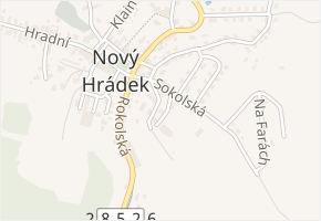 Sokolská v obci Nový Hrádek - mapa ulice