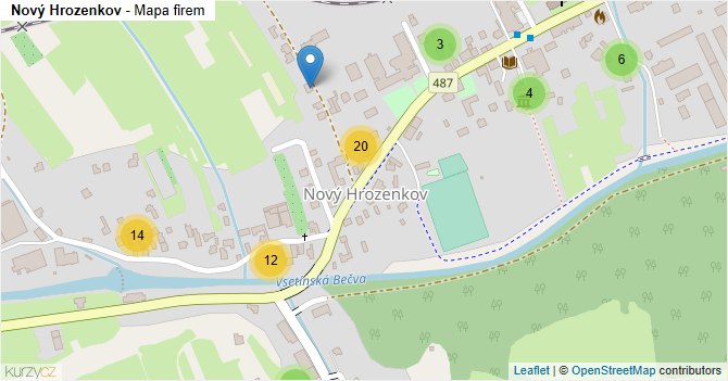 Nový Hrozenkov - mapa firem