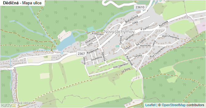 Dědičná - mapa ulice
