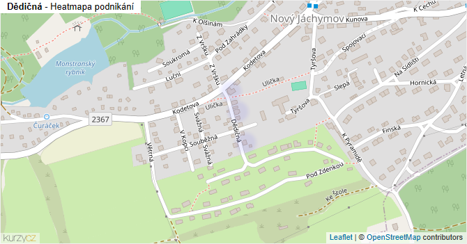 Dědičná - mapa podnikání