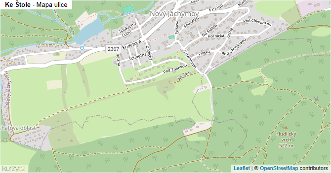 Ke Štole - mapa ulice