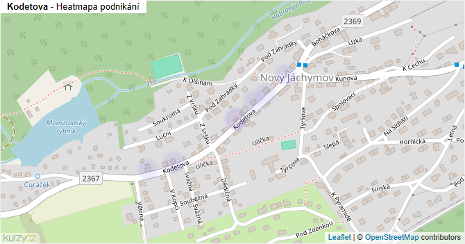 Kodetova - mapa podnikání