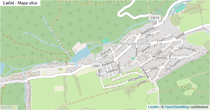 Luční - mapa ulice